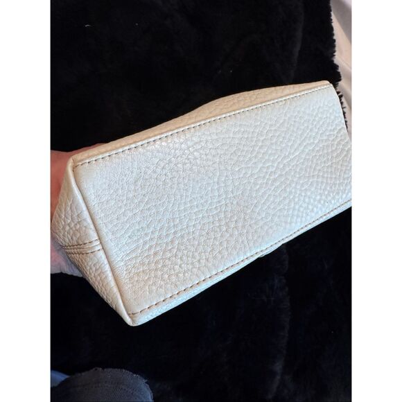 Coach white logo pebble leather baguette bag tote bag - Picture 5 of 12